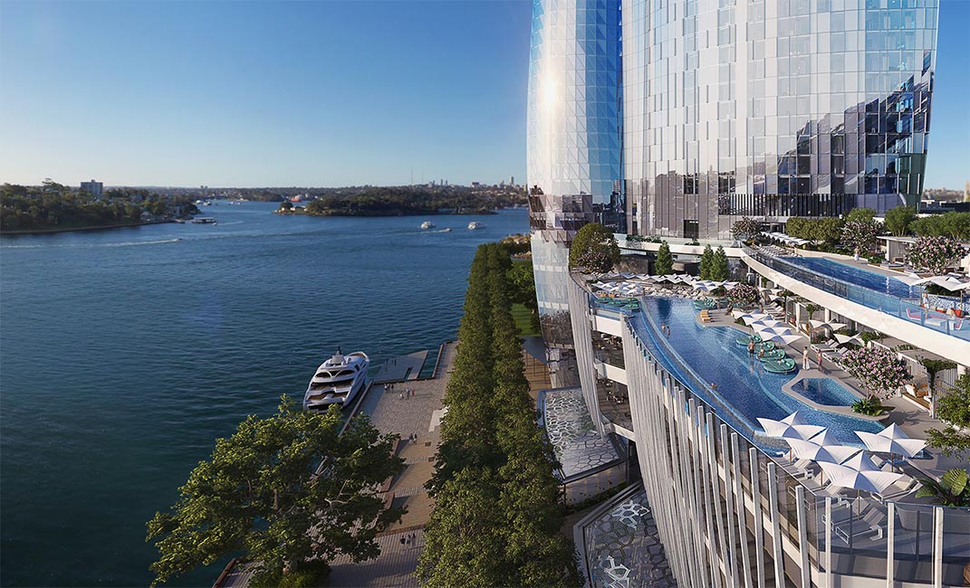 Completed BARANGAROO Crown Hotel Sydney 75st/271m Hotel